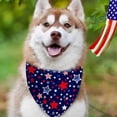 thumbnail image 4 of 4th of July Dog Bandana Reversible 2 Pack Large, Red White and Blue Dog Paw Star Patriotic Dogs Bandanas Set Adjustable Triangle Holiday Scarves for Memorial Day Medium Large Extra Large Dogs, 4 of 6
