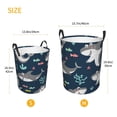 thumbnail image 3 of Fuzoiu Friendly Smiling Sharks Print Circular Hamper,Laundry Basket with Handle,Collapsible Laundry,Dirty Clothes Storage Basket,for Bedroom Bathroom Dorm Living Room-Small, 3 of 6