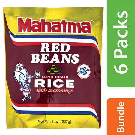 (6 Pack) Mahatma Red Beans & Long Grain Rice with Seasonings 8 (World Best Red Beans And Rice Recipe)