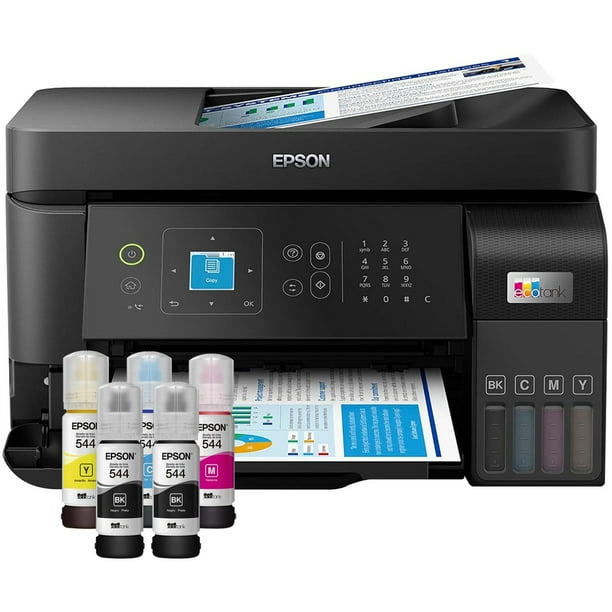 Multifuncional EPSON L5590 EcoTank Tinta Continua 5 Tintas T544 ADF Inalambrica RJ45 C11CK57301-2V