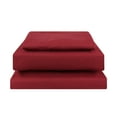 thumbnail image 2 of Everything Comfy Soft Brushed Microfiber Sheet Set, Full, Winery, 2 of 4