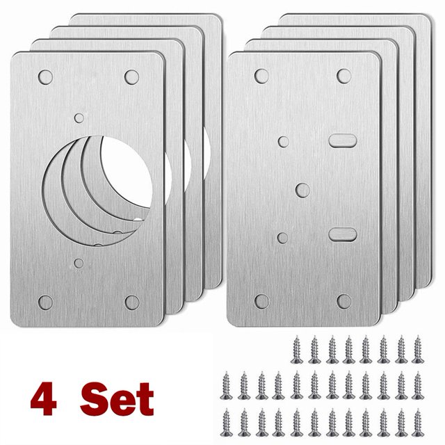 1/2/4/10Pair Cabinet Hinge Repair Tool Plate Furniture Drawer Table Repair Close Hinges Kitchen Cupboard Fixing Stainless Steel