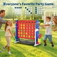thumbnail image 1 of EDTara 4-in-1 Giant 4 in a Row Game Set, Height Adjustable 4-to-Score with Carrying Bag, Mesh Pocket, Basketball, Golf, 1 of 7