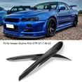 thumbnail image 3 of Dry Carbon Fiber Headlight Eyebrow Eyelids Fit for  Skyline R34 GTR 99-02, 3 of 7