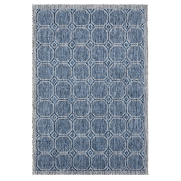 United Weavers Augusta Indoor/Outdoor Area Rug 3900 10660 Balos Blue 5' 2" x 7' 6" Rectangle