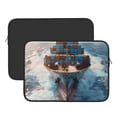 thumbnail image 2 of Pofeuu Cargo Ship At Sea Print Laptop Carrying Case,13-15-Inch Laptop and Tablet, Sleek Design, Durable and Water-Repellent Fabric, Business Casual or School-15 inch, 2 of 8