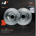 thumbnail image 5 of A-Premium 11.61 in (295 mm) Front Drilled and Slotted Disc Brake Rotors + Ceramic Pads Kit Compatible with Select Mazda Models - 3 2014-2018, CX-3 CX3 2016-2022, 6-PC Set, 5 of 9