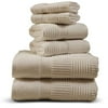 Cube 6 Piece Towel Set, Linen