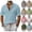 Army Green, variant on CHUMUD Men's Cotton Linen Shirts Short Sleeve Casual Shirts Button Down Shirt Collared Summer Blouse