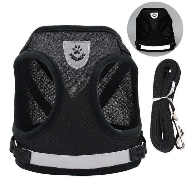Juego De Arnés Y Correa Para Gatos Para Caminar Arnés Para Gatos Y Perros Pequeños Arnés Para Cachorros De Malla Suave Arnés Ajustable Para Gatos Con Correa Reflectante Comoda,l Feliz Sencillez