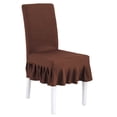 thumbnail image 2 of Funda para silla de hotel de boda con falda corta de color sólido, funda para silla de boda de una pieza para restaurante en casa, funda para silla de comedor universal para las cuatro estaciones, 2 of 2