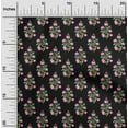 thumbnail image 2 of oneOone Cotton Poplin Black Fabric Jacobean Floral Sewing Material Print Fabric By The Yard 56 Inch Wide, 2 of 4