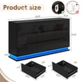 thumbnail image 3 of ANPOO 63" W High Gloss Black Dresser for Bedroom w/ LED Light & Power Outlet, Large Floating 9 Drawer Dresser w/ Handle Free, Long Modern Storage Chest of Drawer for Bedroom, 3 of 10