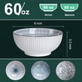 thumbnail image 2 of 60 oz Large Soup Bowl, Pho Bowls,  Ramen Bowls Set of 3, 8 in Blue and White Porcelain Big Bowls for Eating - 3 Mixing Patterns, 2 of 6
