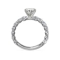 thumbnail image 2 of 1.35 Carat Brilliant Heart Cut Real Diamond Elegant Solitaire with Accents Wedding Ring for Women Solid 18K White Gold Size 10, 2 of 6