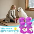thumbnail image 7 of GASTROPOD 4Pcs Dog Booties,Silicone Waterproof Rainy Dog Shoes Small Size Dogs,Flexible Light Dog Shoes for Hot Pavement,Purple, 7 of 7
