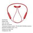 thumbnail image 4 of Auricular colgante de cuello Bluetooth-compatible con Bluetooth V5.0 USB Auriculares recargables Viajes Gaming Music Handsefree Smartphone auricular rojo Advancent EL018270-02B, 4 of 7