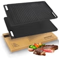 thumbnail image 1 of Comal de Hierro Fundido NTYUTIUT Negro Reversible para Barbacoa y Parrilla Eléctrica, 1 of 7