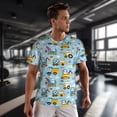 thumbnail image 3 of Wukai Building Truck Print Men's Short-Sleeved Mesh T-Shirt,Quick-Dry Short Sleeve Workout T-Shirt-Small, 3 of 8