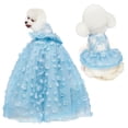 thumbnail image 1 of Vestido para perro IVRRISS con falda tutú de encaje azul pequeña, 1 of 4