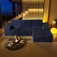 thumbnail image 5 of XIZZI 99.2" Modular Sectional Sofa, No Assembly, Luxe Cloud Boneless Couch with Starry Sparkle Velvet Fabric, High Density Foam & Pocket Springs, Right Chaise, Blue, 5 of 9