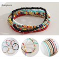 thumbnail image 4 of 7PCS Elastic Beaded Anklets for Women Girls Handmade Beach Boho Colorful Beads Ankle Bracelets Set - -, 4 of 4