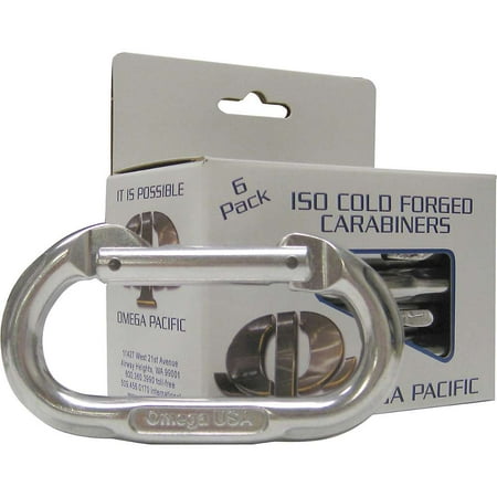 - Omega Pacific Standard Oval Bright Carabiners - 6 Pack