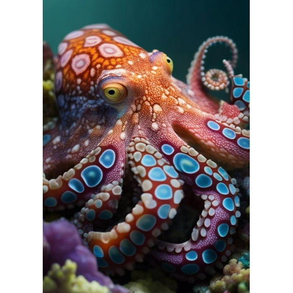 Beautiful Octopus 500 Pieces Puzzle for Adults Educational Intellectual Jigsaw Puzzle Fun Game for Men Women 20 * 28.8 inch