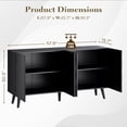 thumbnail image 3 of AVAWING Wave Fluted Cabinet with Storage, 4 Doors Sideboard Buffet, Modern Accent Cabinet, Black, 3 of 7
