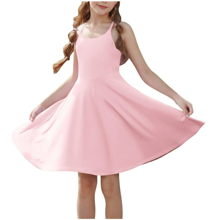 Spazoro Little and Big Girls Dresses Baseball Suits, with Inner Pockets Round Neck Sleeveless Solid Color Active Wear Dresses for Girls Pink Size 4 T - Walmart.com Spazoro Little and Big Girls Dresses Baseball Suits, with Inner Pockets Round Neck Sleeveless Solid Color Active Wear Dresses for Girls Pink Size 4 T - Walmart.com