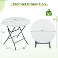 thumbnail image 3 of Costway 32" Round Folding Table Lightweight Portable Commercial Banquet Table for Picnic, 3 of 10