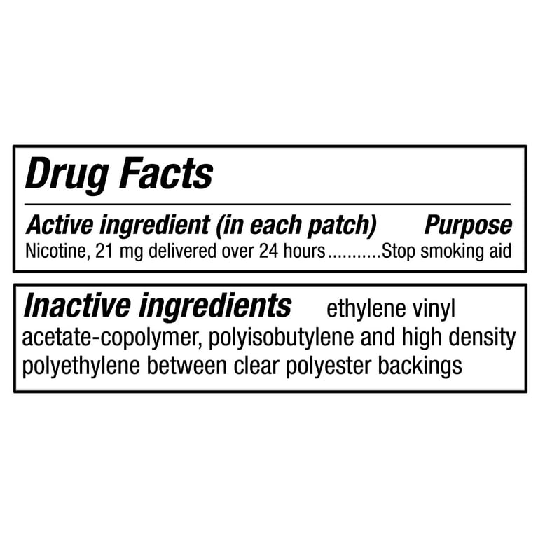 Equate Nicotine Transdermal Patch Step 1, 21 mg, 14 Count – Stop Smoking  Aid, Clear Patch, Compare to Nicoderm® CQ® HSA/FSA Eligible
