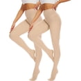 thumbnail image 1 of HSHDLDF Women's 80 Denier Tights Soft Opaque Solid Color Footed Pantyhose, 1 of 6