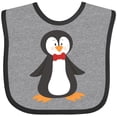thumbnail image 3 of Inktastic Cute Penguin, Little Penguin, Penguin with Bow Tie Boys or Girls Baby Bib, 3 of 4