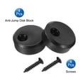 thumbnail image 3 of 4pcs Anti-Jump Disk Block Sliding Barn Door Hardware for Sliding Barn Wood Door, Black, 3 of 5