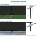 thumbnail image 4 of 6'x137' Outdoor Privacy Fence with Iron Poles Ground Spikes Dog Garden Privacy Metal Fence Backyard Patio Yard Barrier Border Divider Black, 4 of 5