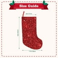 thumbnail image 3 of Salouo Red Glitter Print Christmas Decorations Stockings 1 Pack 18'' Xmas Stockings Holiday Stocking Personalized Farmhouse Decor for Home Family Party Tree, 3 of 7