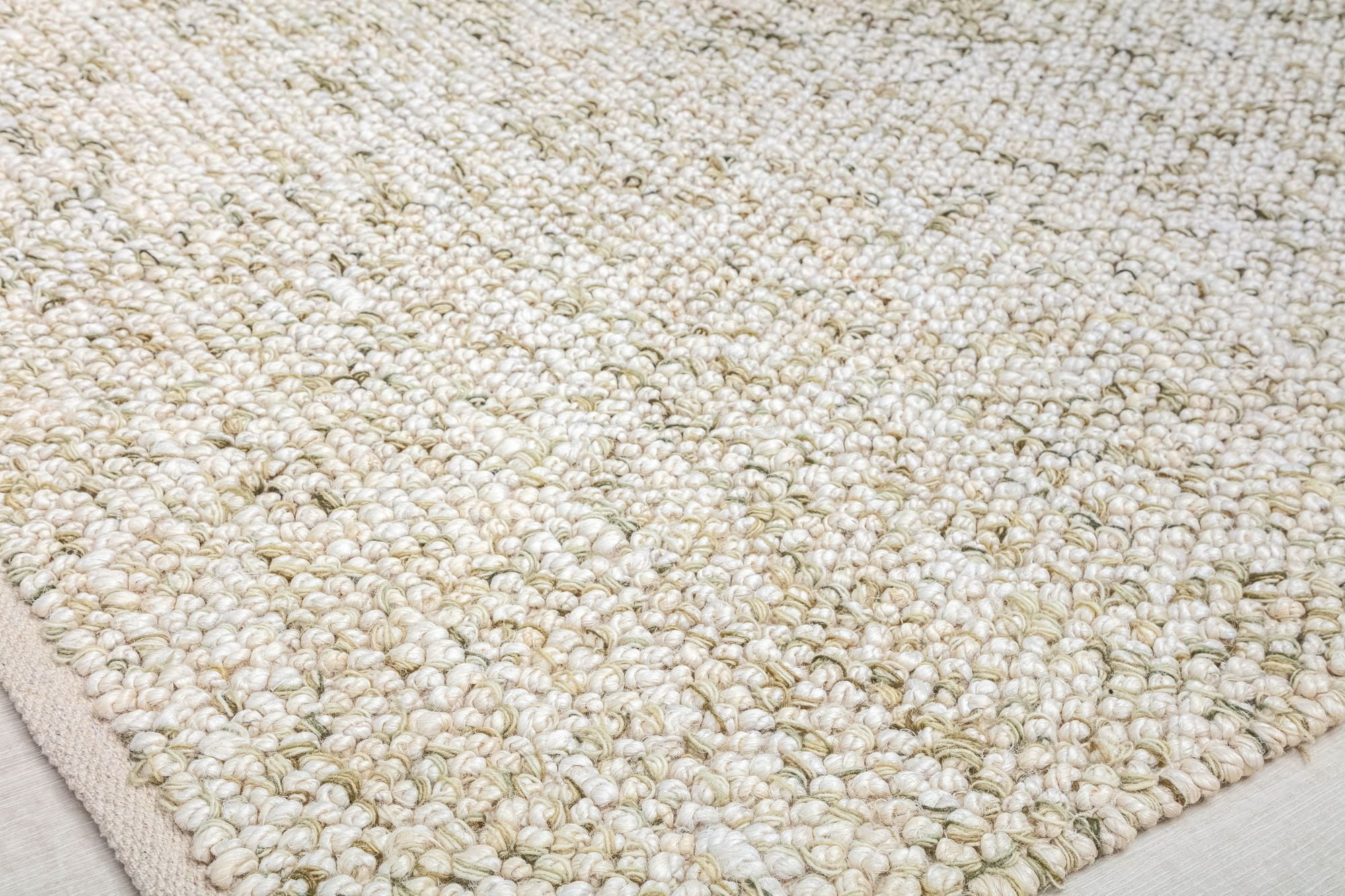 Rugs America Sage Confetti DR10D Solid Farmhouse White Area Rug, 5’0”x7’0”