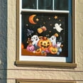 thumbnail image 7 of Japceit Halloween Ghost Pumpkin Window Stickers, Static Cling Balcony Decorations, Removable Electrostatic Decals for Glass Door and Mirror Decor, 7 of 7