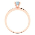thumbnail image 4 of 0.5 ct Princess Cut Simulated Blue Diamond Solitaire Engagement Ring for Women in 18K Rose Gold, 4 of 5