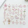 thumbnail image 3 of U8MO 10pcs Pink Jewelry Making Charms Enamel Pendant For DIY Jewelry Making Handmade-10pcs Sheep 19x15mm, 3 of 8