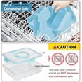 thumbnail image 2 of Divided Serving Tray with Lid and Handle, Portable Snackle Box Charcuterie Container for Party, Veggies, Fruits, Nuts, Candy, Food Tray Platter Snack Box for Entertaining, Picnic, Blue, 2 of 8