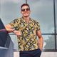 thumbnail image 4 of Balery Mushrooms Honeycomb Camisa Polo de Hombre con Estampado, de Manga Corta y Tejido Medio, Camisa Tipo Golf Polo-Small, 4 of 6