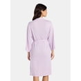 thumbnail image 3 of Lissome Women's Ultra Soft Stretchy Knit Belted Wrap Robe, Sizes S-3X, 3 of 5