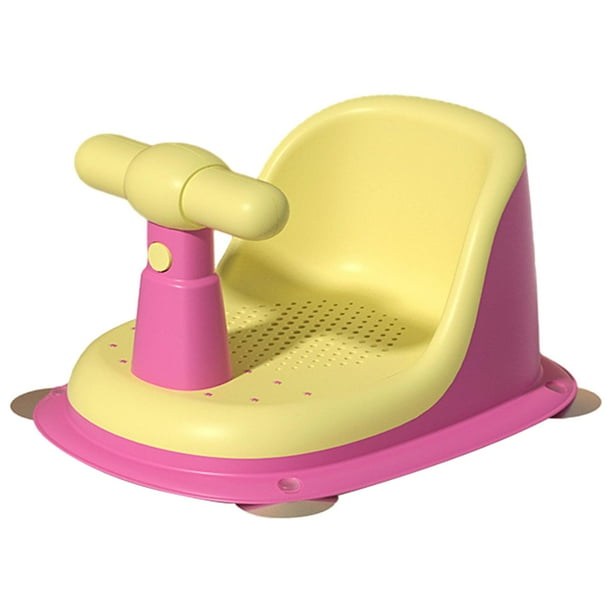 Asiento de bañ bebé Soporte de asiento de baño Asiento de bañera con ventosa para más de 6 meses amarillo rosa Zulema Sillas de asiento de baño