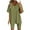 Green, variant on Fsshion 2 Piece of Sets for Womens Summer Plus Size V-Neck Blouse Short Sleeve Tops Shorts Casual Suit Sets
