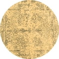 thumbnail image 1 of Ahgly Company Indoor Round Abstract Brown Contemporary Area Rugs, 3' Round, 1 of 4