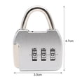 thumbnail image 5 of INC 3-Digit Password Padlock Multi-purpose Anti-theft Precise Luggage Zinc Alloy Dial Digits Combination Padlock for Backpacks, Locker, Drawers, Toolkit and Cabinets, 5 of 8
