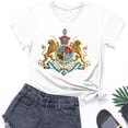 thumbnail image 4 of Ounisa Womens Short Sleeve T Shirts Crew Neck All Over Print Casual Soft Comfy Loose Fit Spring Summer Basic Daily Wear Tops S-3XL, 4 of 5