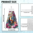 thumbnail image 7 of ZIATUBLE Rooster Flower Hanging Kitchen Dish Towel Absorbent Bathroom Hand Towels Easy to Clean Kitchen Hand Towels Set of 3 Decorative Dish Cloths Towel Fast Drying Kitchen Hanging Towels, 7 of 7